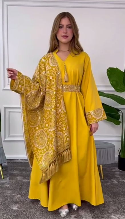 Elegant Kuwaiti Jellabiya - Safarah