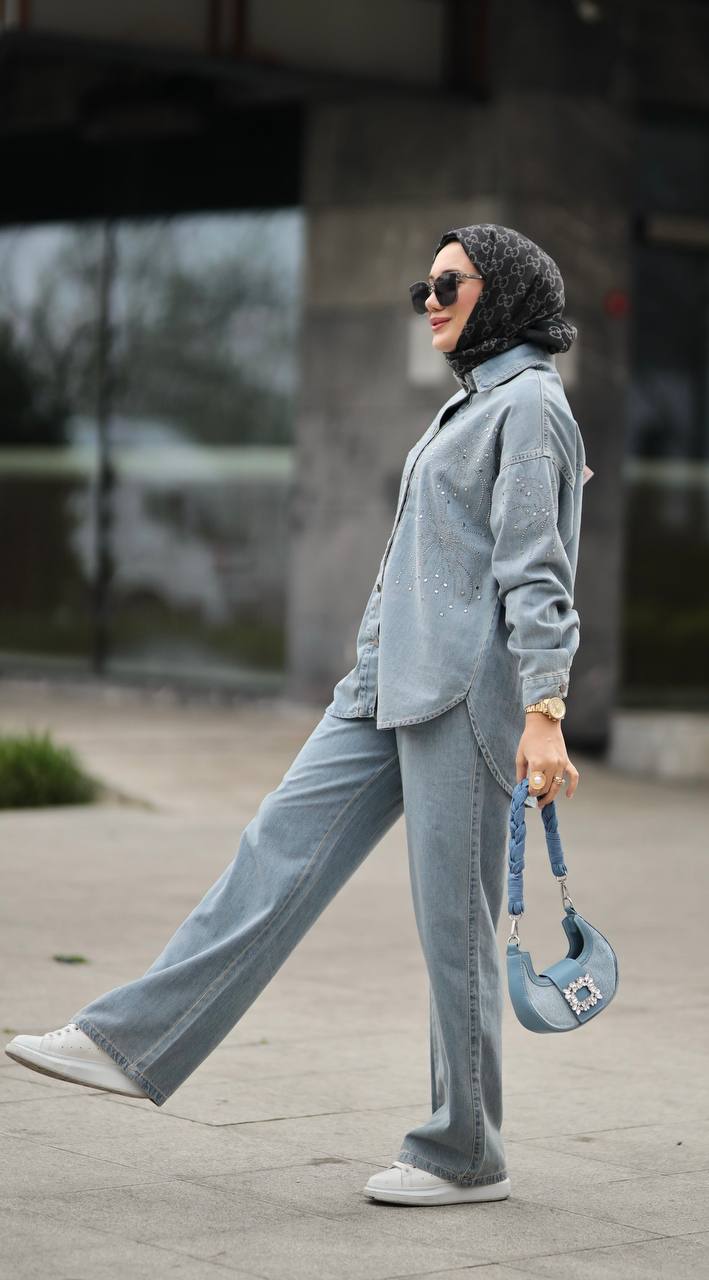 Denim Suit with Effortless Edge