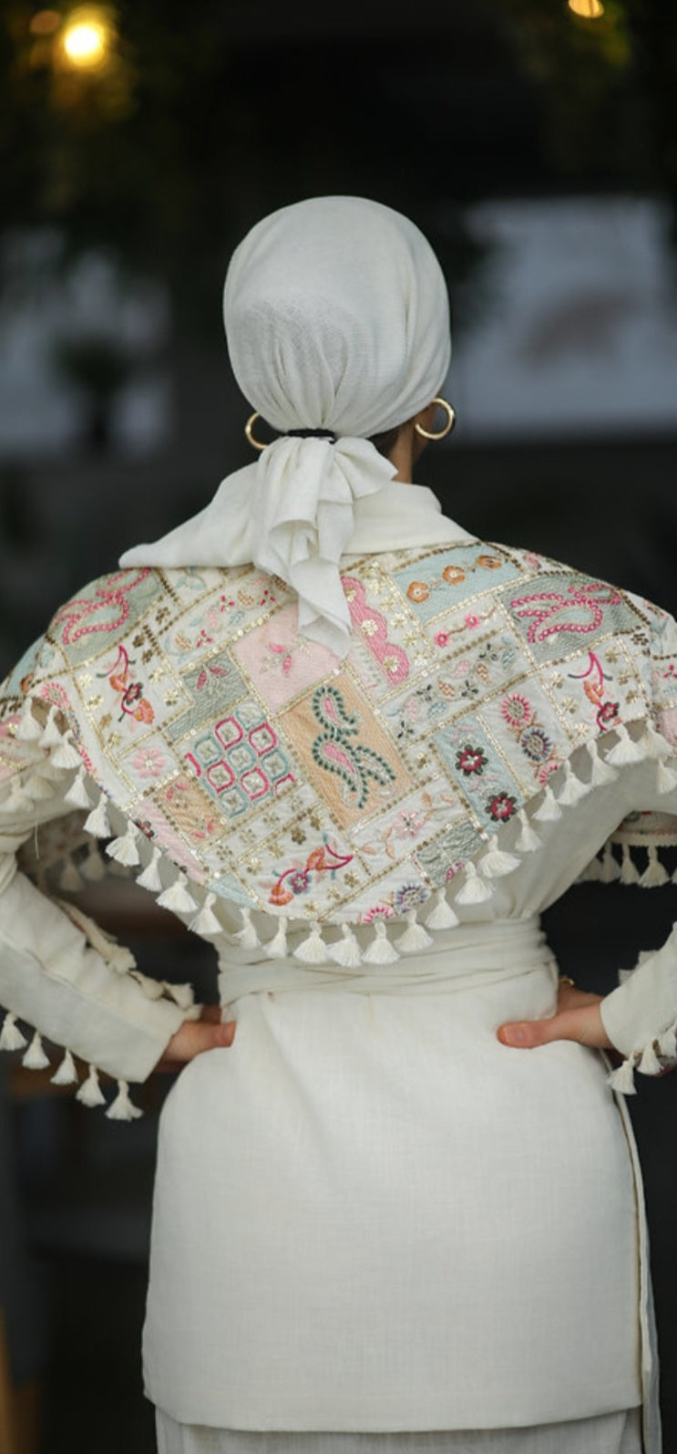 Beige embroidered by Lebsaty