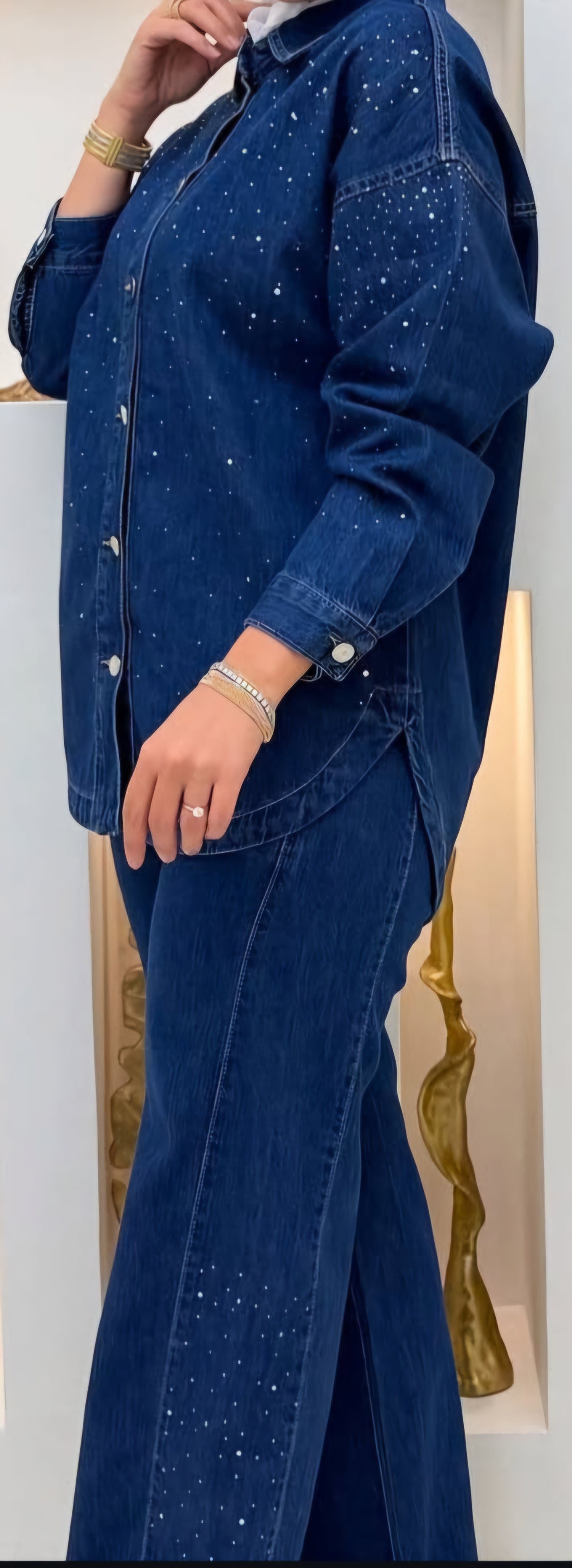 Denim Suit with Effortless Edge