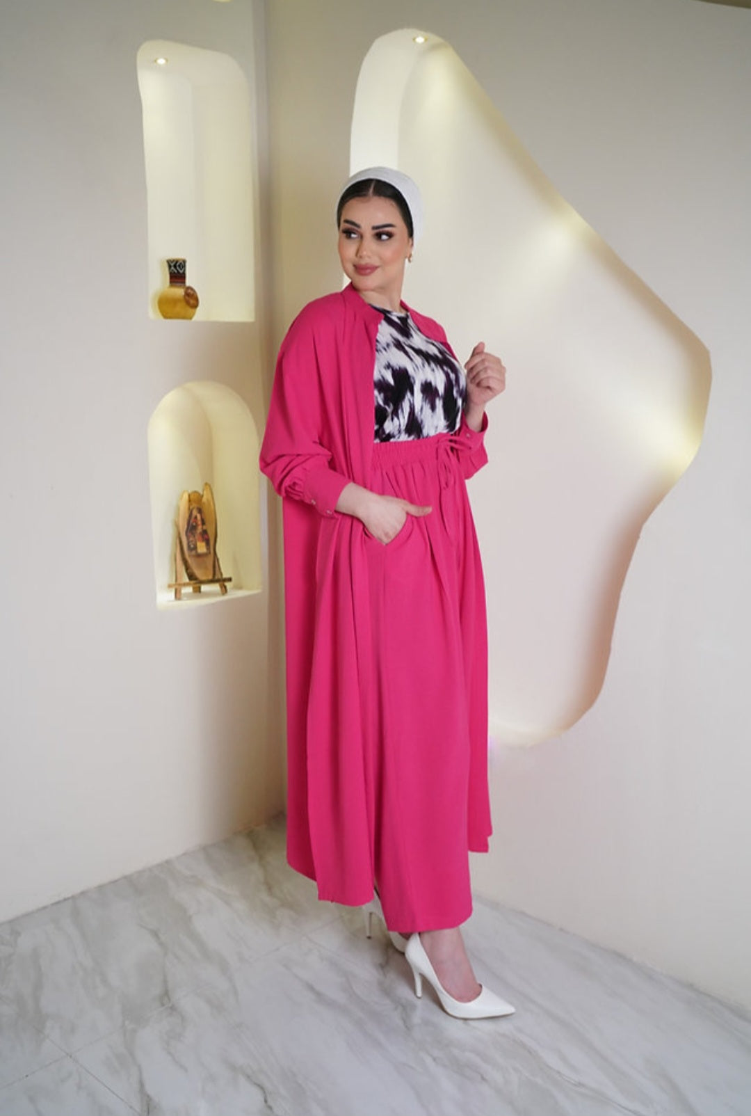 Fuchsia suit by Lebsaty