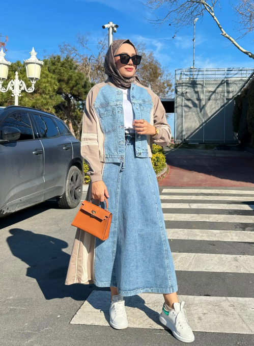 Skirt  Tracksuit – Denim & Cotton Two Pieces Sets
