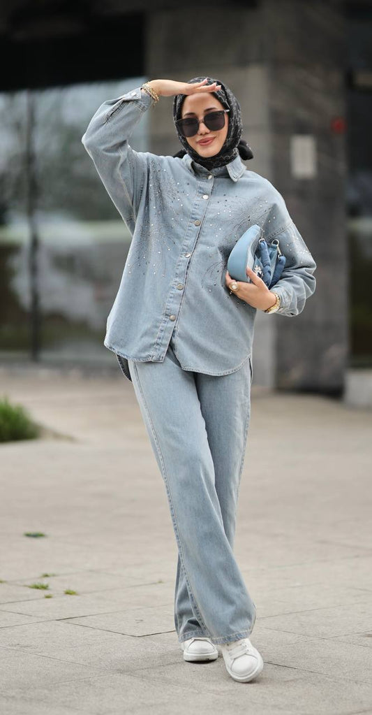 Denim Suit with Effortless Edge