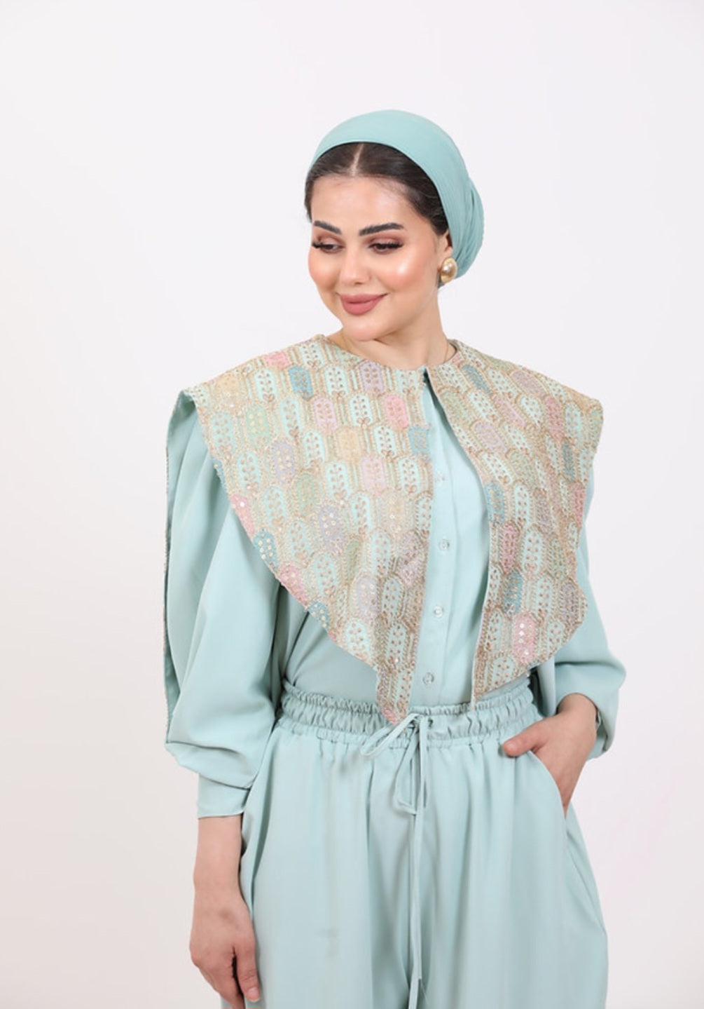 Women's Mint Elegant Suit - by Lebsaty