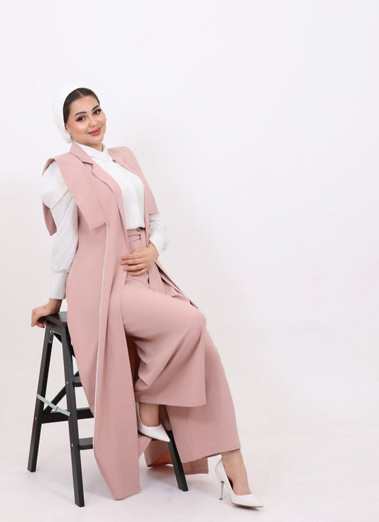 Pink Short-sleeved cardigan by Lebsaty
