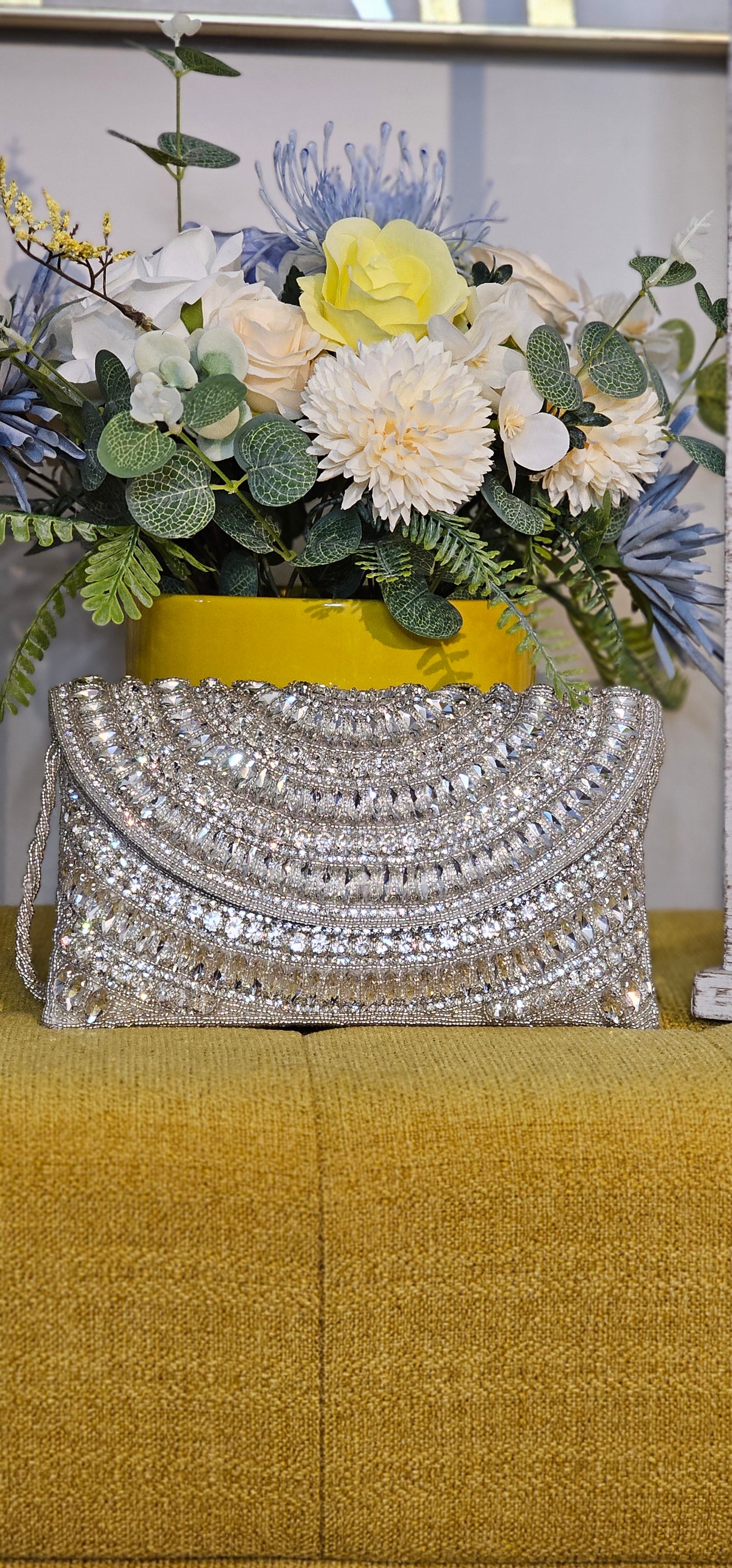 Bolso de mano de lujo con cuentas hecho a mano