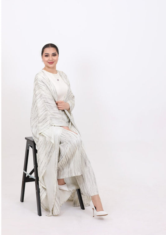 White Cardigan Suit by Lebsaty