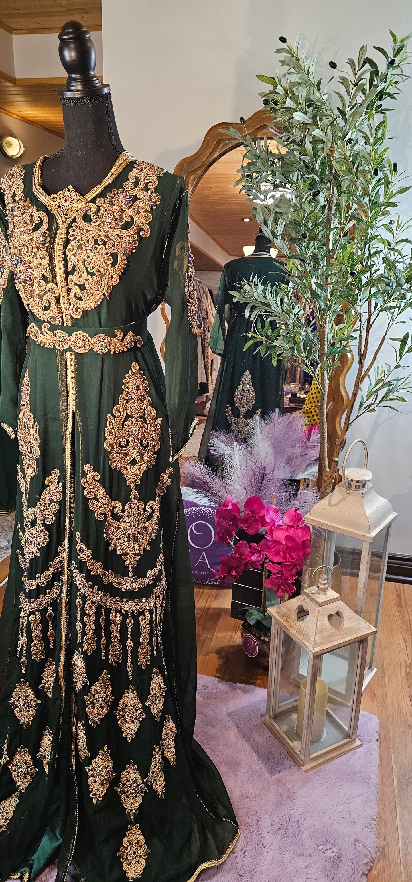 Handmade Moroccan Kaftan - Henna