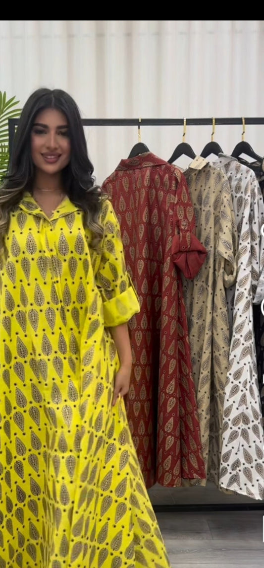 Luxury Kuwaiti Dress Jalabiya – Elegant Modest Dress | قسمت