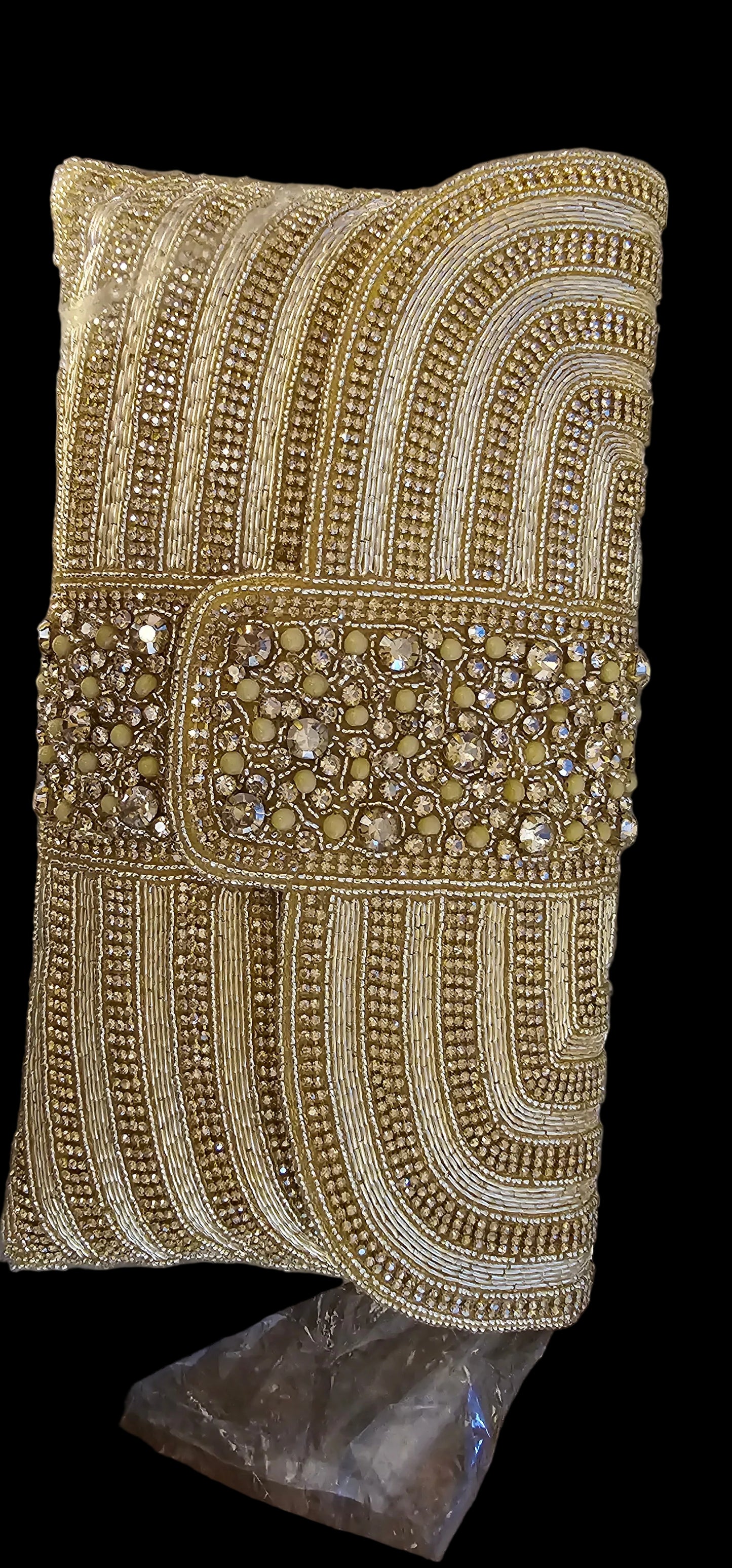 Bolso de mano de lujo con cuentas hecho a mano